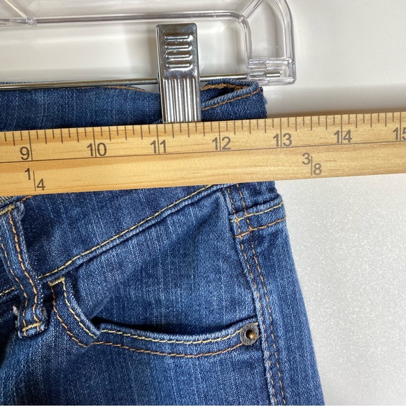 Old Navy Womens Diva Jeans Sz 0 Blue Med Wash Bootcut Stretch Denim Low Rise - Picture 7 of 10
